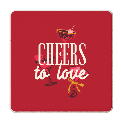 Cheers to love - personalised beer coaster by EZbie