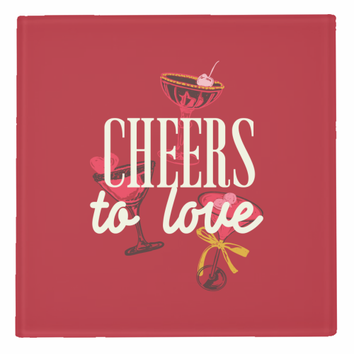 Cheers to love - personalised beer coaster by EZbie