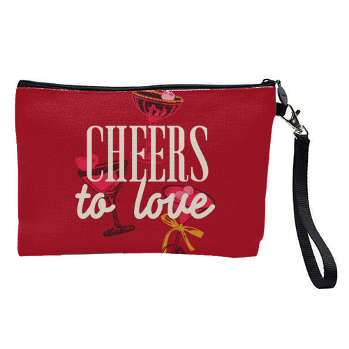 Cheers to love - pretty makeup bag by EZbie