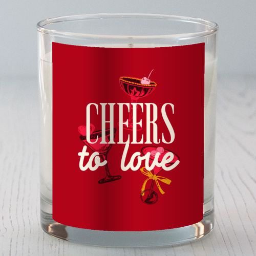 Cheers to love - scented candle by EZbie