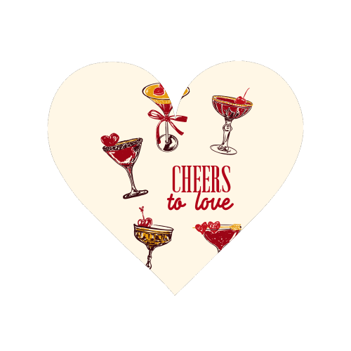 Cheers to Love Vintage Cocktail Illustration - Magnet by EZbie