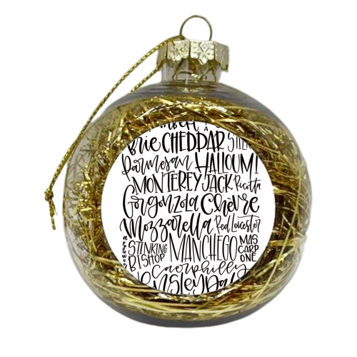 Cheese - xmas bauble by Teeny Letters