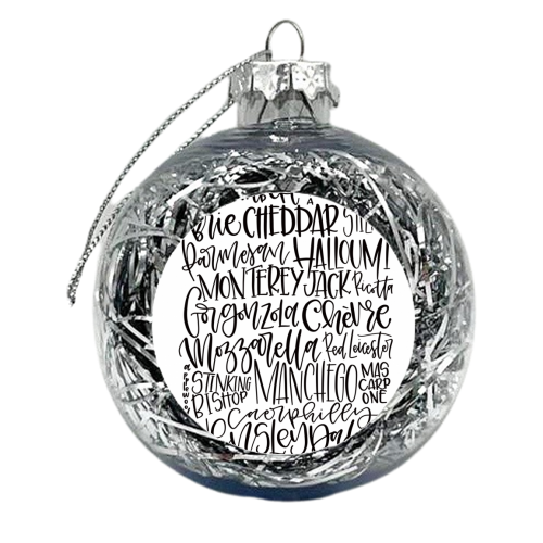 Cheese - xmas bauble by Teeny Letters