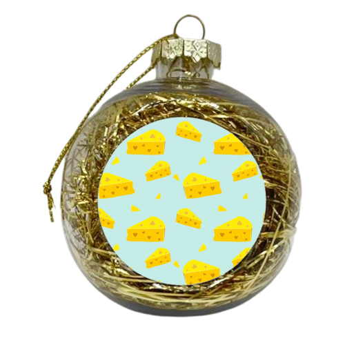 Cheesy Love - xmas bauble by minniemorris art