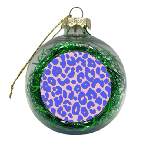 Cheetah Print | Blue and Pink | Pastel - xmas bauble by OhMC! Designs