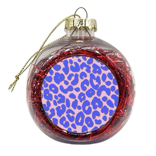 Cheetah Print | Blue and Pink | Pastel - xmas bauble by OhMC! Designs
