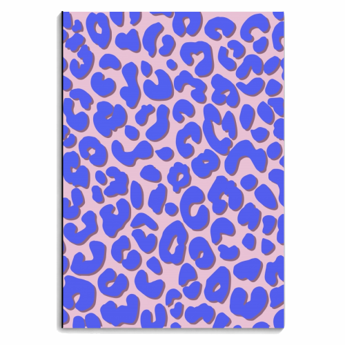 Cheetah Print | Blue and Pink | Pastel - personalised A4, A5, A6 notebook by OhMC! Designs