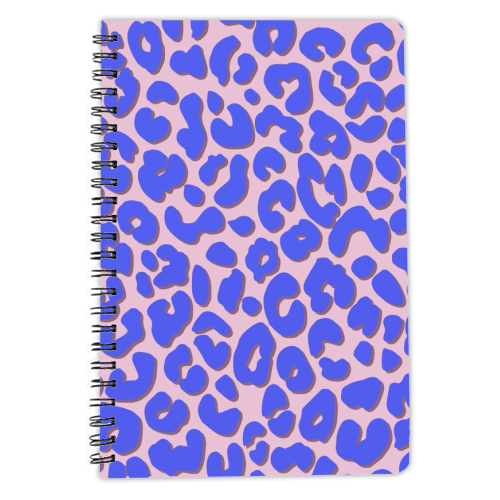 Cheetah Print | Blue and Pink | Pastel - personalised A4, A5, A6 notebook by OhMC! Designs