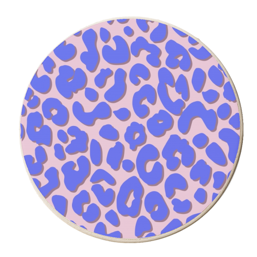 Cheetah Print | Blue and Pink | Pastel - personalised beer coaster by OhMC! Designs
