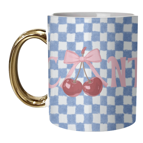 Cherries & Bows - unique mug by The Yellow Box