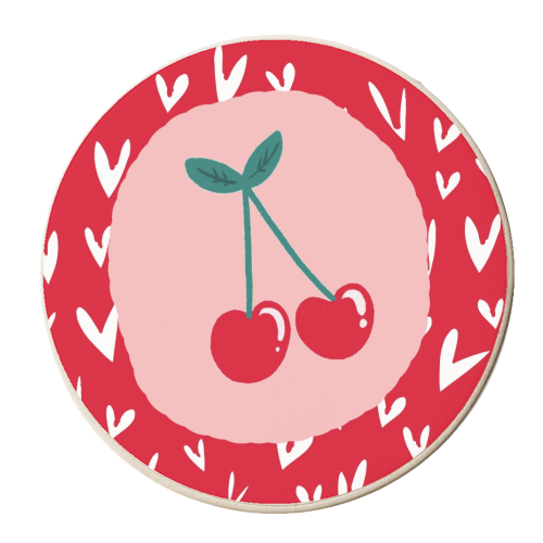Cherry Baby - personalised beer coaster by Giddy Kipper