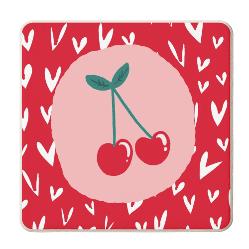 Cherry Baby - personalised beer coaster by Giddy Kipper