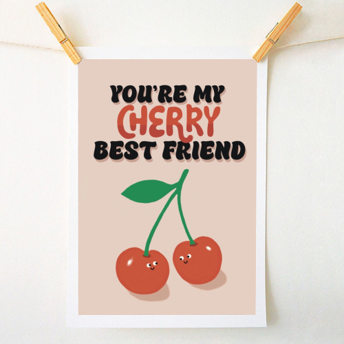 Cherry Best Friend - A1 - A4 art print by Giddy Kipper