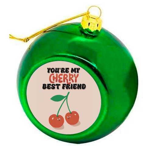 Cherry Best Friend - colourful christmas bauble by Giddy Kipper