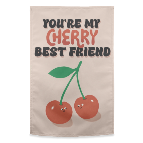 Cherry Best Friend - funny tea towel by Giddy Kipper