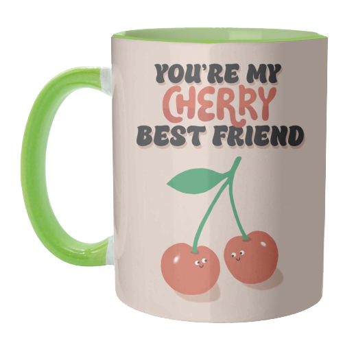 Cherry Best Friend - unique mug by Giddy Kipper