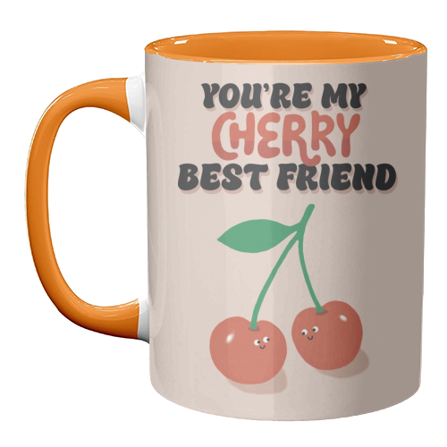 Cherry Best Friend - unique mug by Giddy Kipper