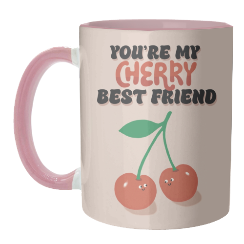 Cherry Best Friend - unique mug by Giddy Kipper