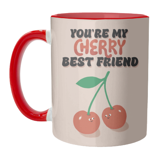Cherry Best Friend - unique mug by Giddy Kipper