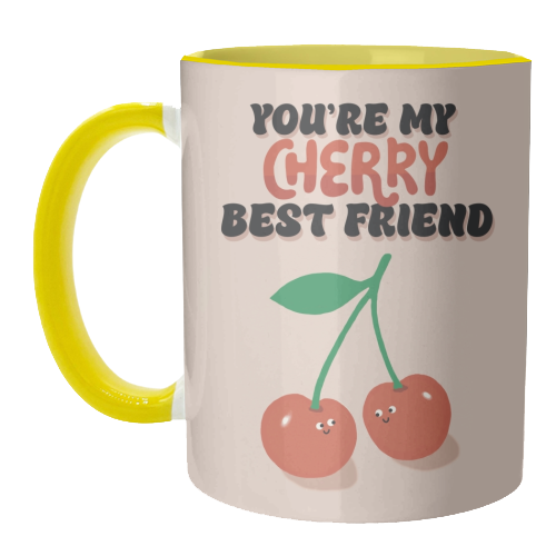Cherry Best Friend - unique mug by Giddy Kipper