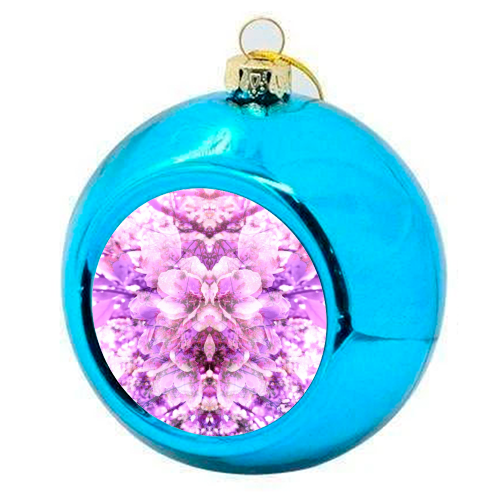 Cherry Blossom - colourful christmas bauble by Lauren Douglass