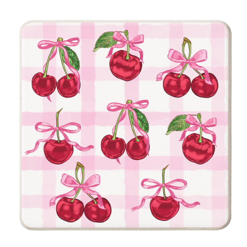Cherry Coquette's Delight - personalised beer coaster by EZbie