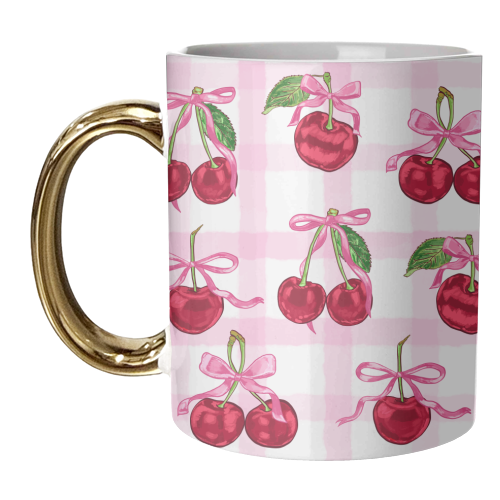 Cherry Coquette's Delight - unique mug by EZbie