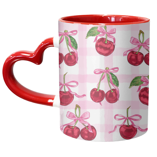 Cherry Coquette's Delight - unique mug by EZbie