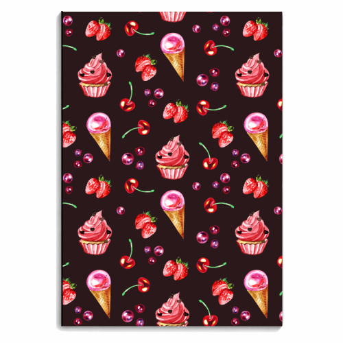 CHERRY ICECREAM - personalised A4, A5, A6 notebook by haris kavalla
