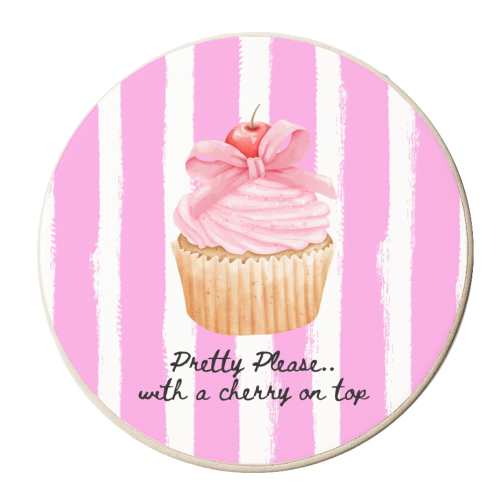 Cherry on top - personalised beer coaster by Ms Doodle