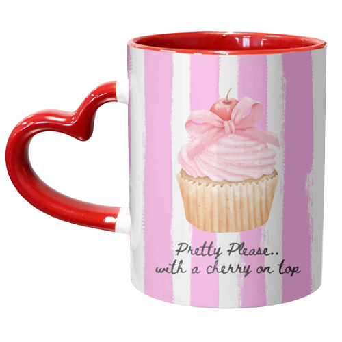 Cherry on top - unique mug by Ms Doodle