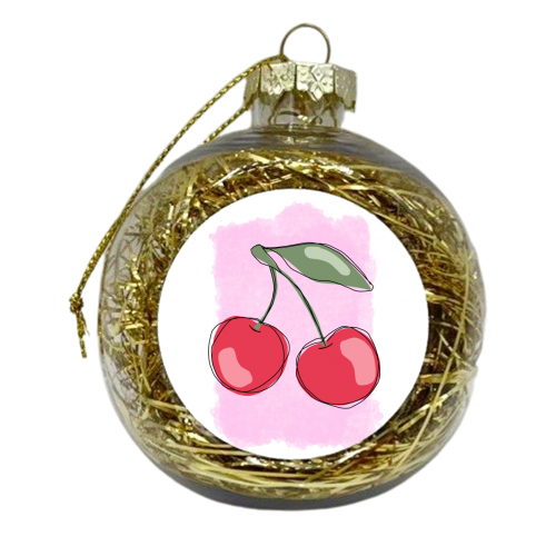 Cherry Sketch - xmas bauble by Eloise