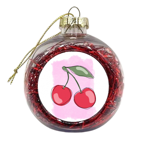 Cherry Sketch - xmas bauble by Eloise