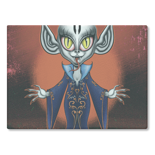 Chibi Nosferatu - glass chopping board by ARTECCO
