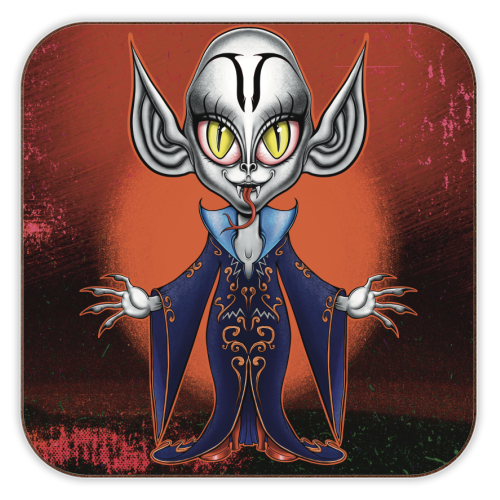 Chibi Nosferatu - personalised beer coaster by ARTECCO