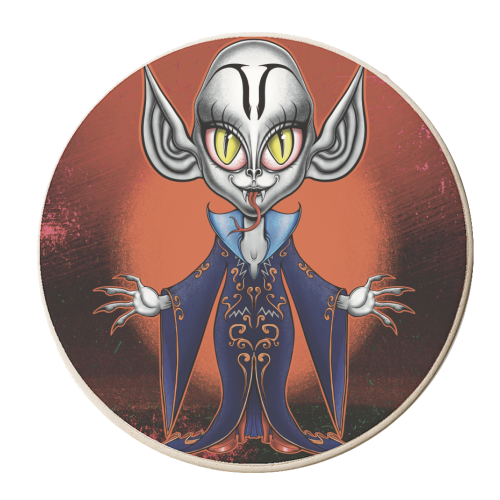 Chibi Nosferatu - personalised beer coaster by ARTECCO