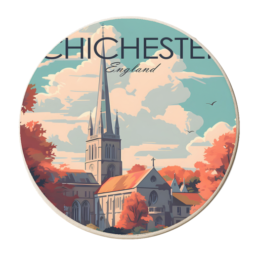 Chichester Travel - personalised beer coaster by Kun Pact