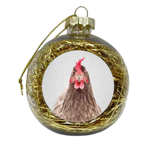 Chicken - Colorful - xmas bauble by Gal Design