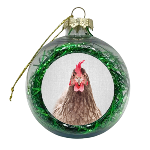 Chicken - Colorful - xmas bauble by Gal Design