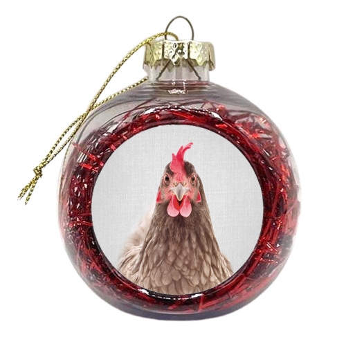 Chicken - Colorful - xmas bauble by Gal Design