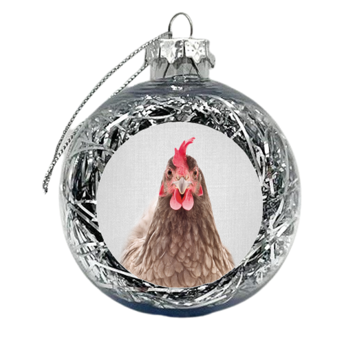 Chicken - Colorful - xmas bauble by Gal Design