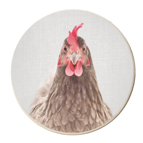 Chicken - Colorful - personalised beer coaster by Gal Design