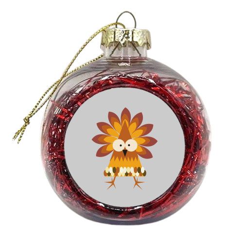 Chicken - xmas bauble by Maria Cox