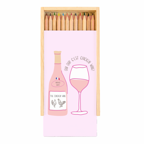 Chicken Wine - Coloured Pencils with Box by Lilly Rose