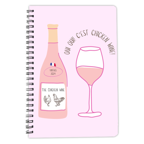 Chicken Wine - personalised A4, A5, A6 notebook by Lilly Rose