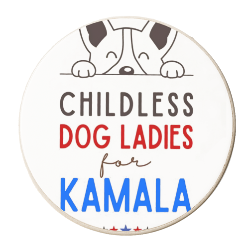 Childless Dog Ladies For Kamala - personalised beer coaster by Kun Pact