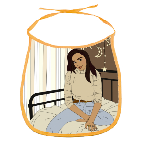 Chilled - funny baby bib by Kitty & Rex Designs