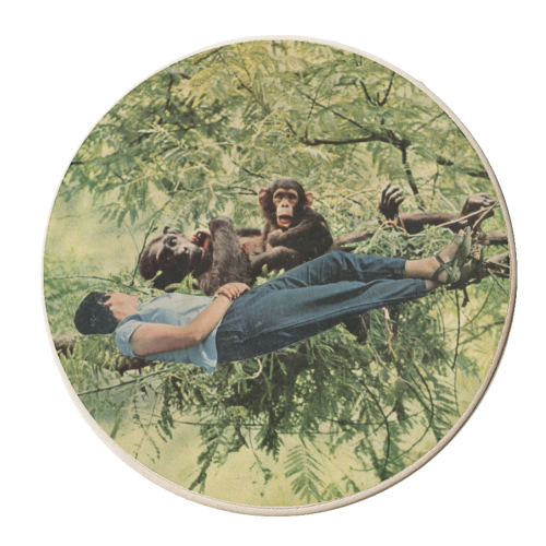 Chilling with the relatives - personalised beer coaster by Maya Land