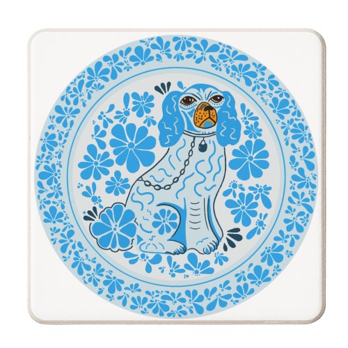 China Dog Plate Left - personalised beer coaster by Hannah Carvell