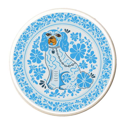 China Dog Plate Right - personalised beer coaster by Hannah Carvell
